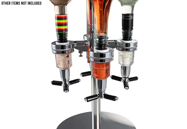 Professional Four-Bottle Revolving Liquor Dispenser Bar Butler