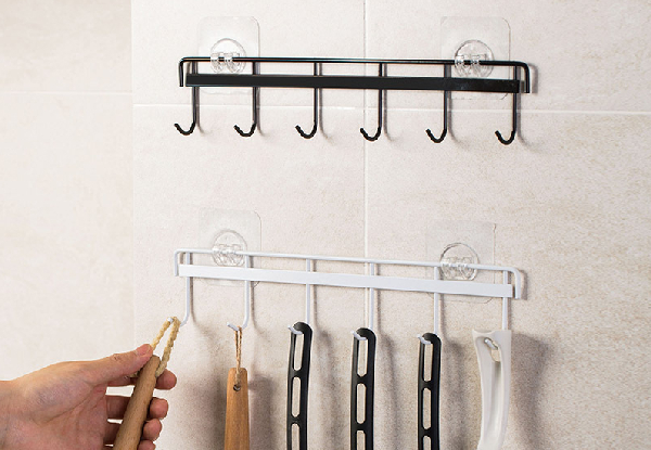 Wall Hanging Hook Storage Rack - Available in Four Colours
