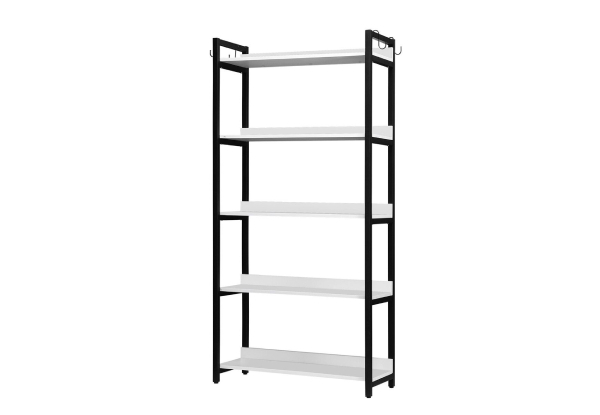 Luxsuite Five-Tier Wooden Display Bookshelf