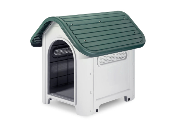 Dog House with Corrugated Roof - Available in Three Colours & Option with Side Door