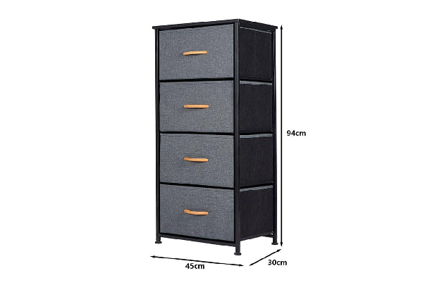 Four-Drawer Storage Chest Lowboy - Option for Five-Drawer