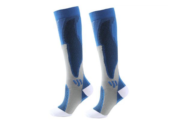 Four-Pair Sports Compression Socks - Two Sizes Available