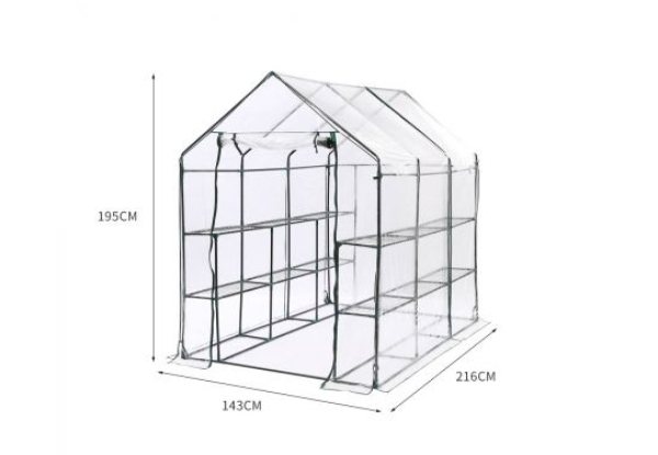 Three-Tier Walk In Greenhouse Garden Shed PVC Cover