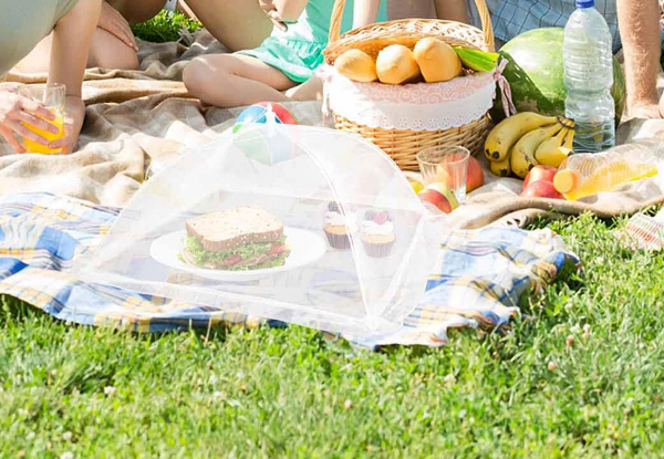 Three-Pack Mesh Pop Up Food Cover - Option for Six-Pack