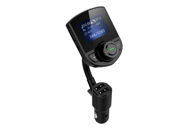 Bluetooth Adjustable Car FM Transmitter with USB Car Charging Ports
