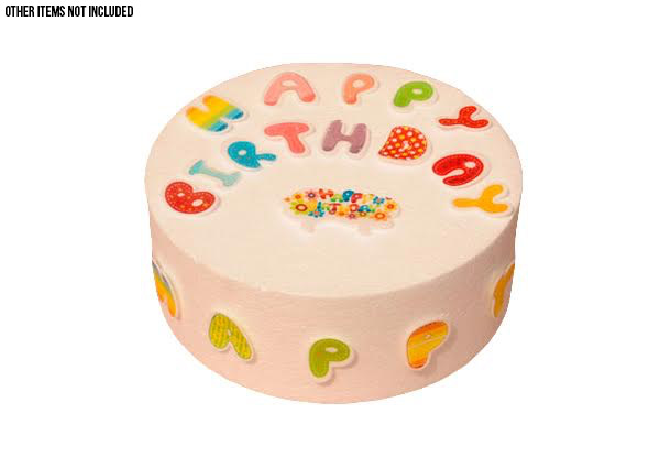 416-Piece Edible Happy Birthday Letter Set