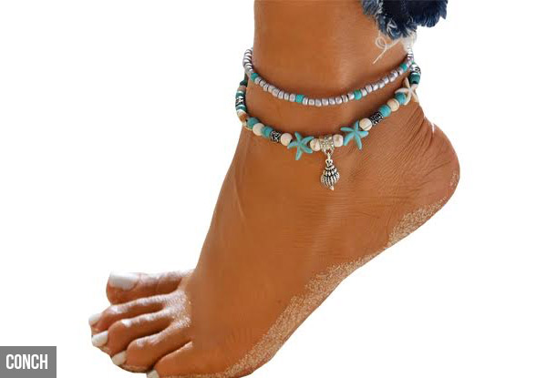 Vintage Style Beaded Anklets - Five Styles Available