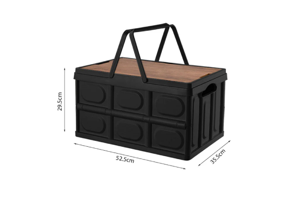 SOGA 55L Foldable Storage Box Crate with Handle - Two Colours Available