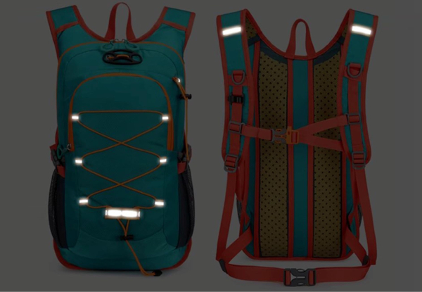 Lightweight Hiking Backpack with Reflective Sign - Available in Four Colours