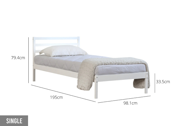 Atlas Wooden Bed Frame - Four Sizes Available