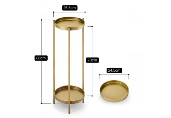 High Metal Golden Plant Stand 80cm