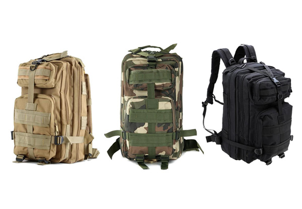 Heavy Duty Military Style Backpack - Three Colours Available with Free Delivery