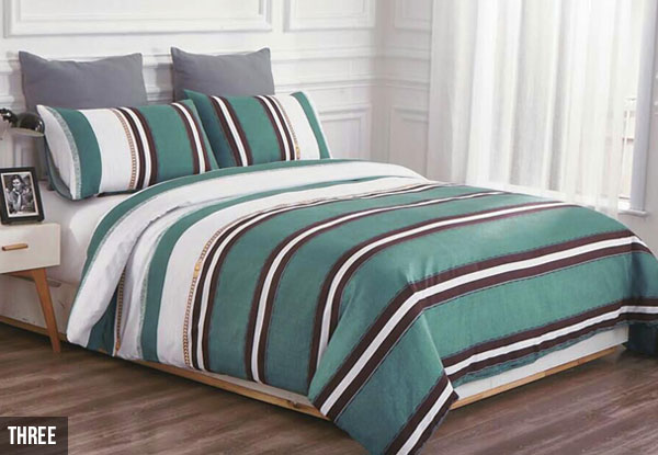 Three-Piece Hotel Quality Duvet Cover Set - Three Styles Available