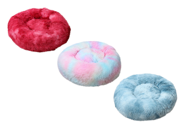 Rainbow Soft Round Pet Bed - Three Colours & Three Sizes Available with Free Delivery