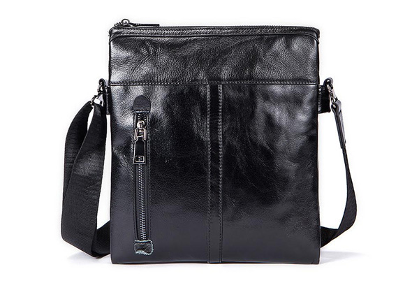 Black Genuine Leather Shoulder Bag