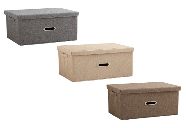 Foldable Canvas Storage Box  - Four Sizes & Three Colours Available