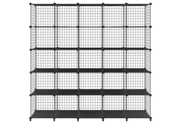 25-Piece Metal Wire Storage Cube - Two Colours Available