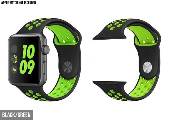 Breathable Sports Band for Apple Watch - Two Sizes & Six Colours Available with Free Delivery