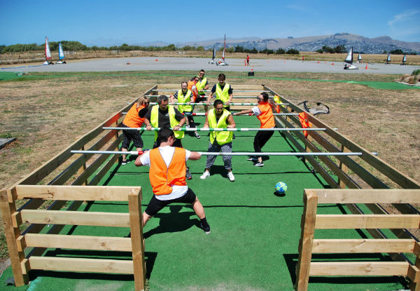 30 Minutes of Human Foosball for Groups of 6-12 People