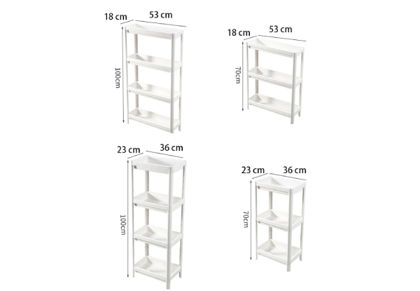 Three-Tier Wide Slide-Out Trolley Utility Rack - Two Styles Available & Option for Four-Tier