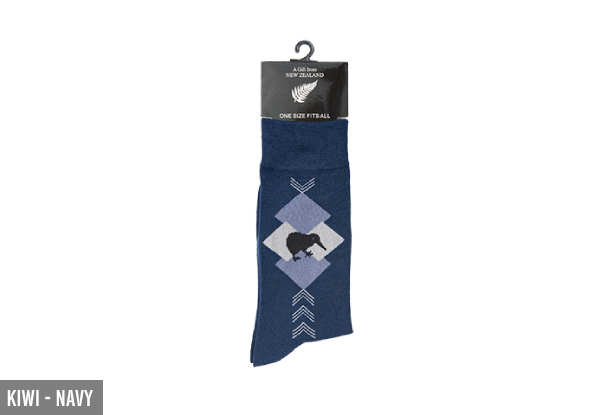 Three-Pack of Kiwi-Themed Business Socks - Eight Styles Available