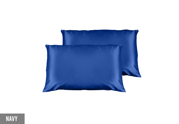 Twin-Pack Casa Decor Luxury Satin Pillowcase - Five Colours Available