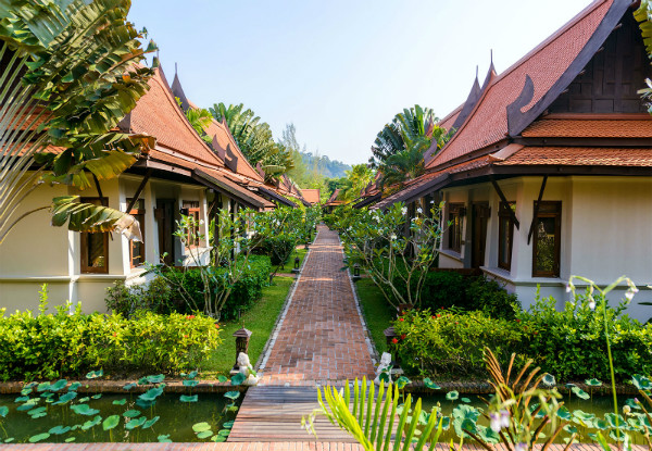 Per-Person, Twin-Share Six-Night Khaolak Escape incl. Flights to Thailand, Khao Lak Bhandari Resort & Spa Accommodation, Traditional Thai Dinner, Airport Transfer, Spa Treatment & More - Option for Eight Nights & Three Different Seasons Available