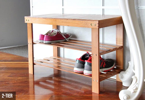 From $35 for a Bamboo Shoe Rack - Two Options