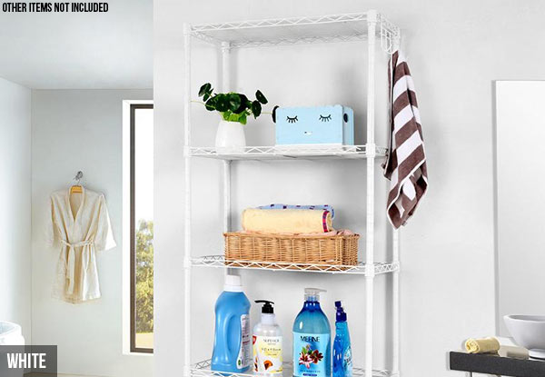 Five-Tier Steel Storage Shelves - Two Colours Available