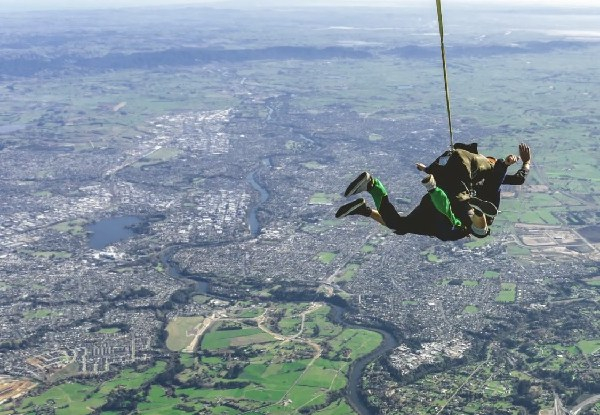 12000ft Skydive Hamilton Package Overlooking Waikato River for Two People - Option for Four People & Option on the Day to Add Voucher Towards a Camera Package - Valid Saturdays & Sundays Only