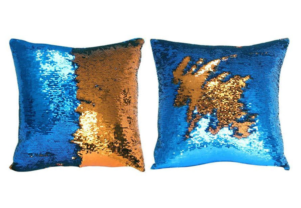 Four-Pack of Reversible Mermaid Sequin Cushion Covers