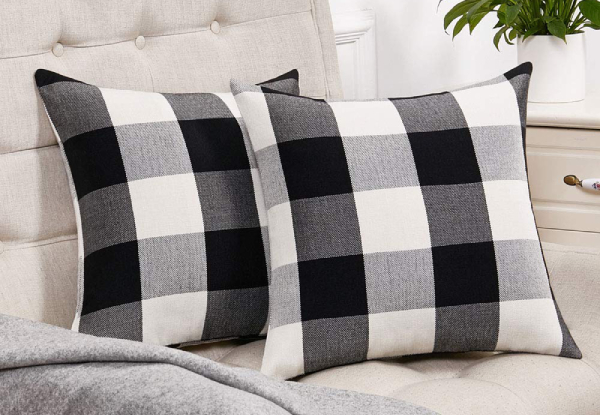 Check Pillow Covers - Two Options & Five Colours Available