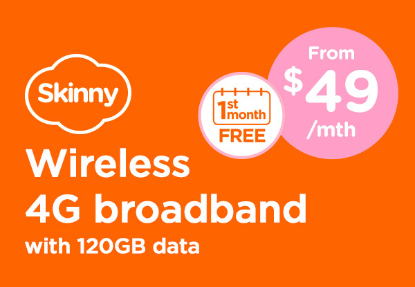 One Month of Broadband Free When You Join Skinny on any Broadband Plan