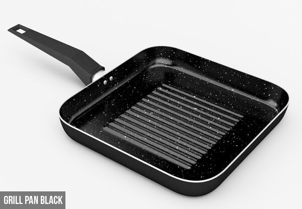 From $25 for a Stone-Coated Grill Pan, Stone-Coated Pot Set or Stone-Coated Pan Set - Five Colours with Free Shipping (value up to $280)