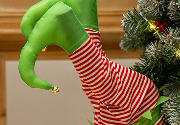 Automatic Swinging Elf Leg Christmas Tree Decoration