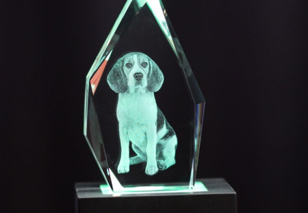 Custom-Made Personalised 3D Laser Crystal - Option for Two-Pack