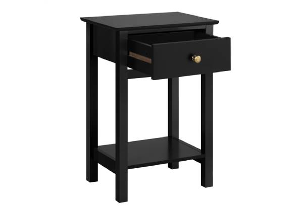 Two-Piece Wood Bedside Night Stand - Two Colours Available