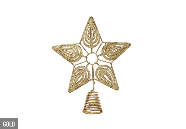 Christmas Tree Star Topper Decoration - Three Colours Available & Option for Two-Pack