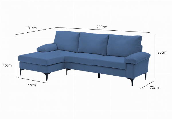 Adriana Sectional Sofa - Available in Two Colours