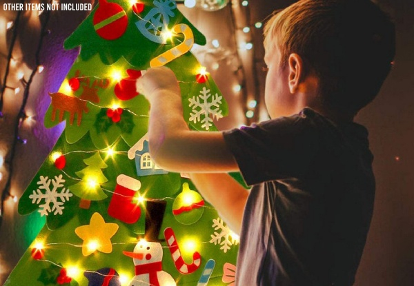 Kids DIY Felt Christmas Tree & Ornaments Set - Option for Two
