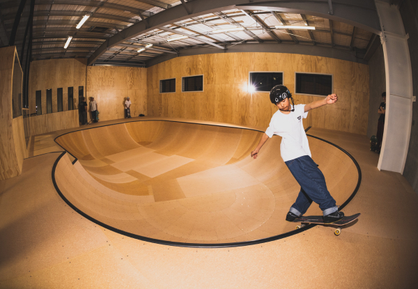 Drop-In & Ride for an Hour with Wanaka's Epic Indoor Skate Bowl & Miniramp Combo for Two