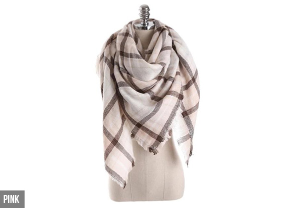 Checkered  Blanket Scarf - Five Colours Available with Free Delivery