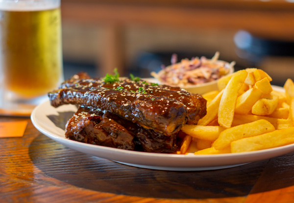All You Can Eat Ribs for One Person incl. Coleslaw & Fries - Option to incl. Beer or for Two People