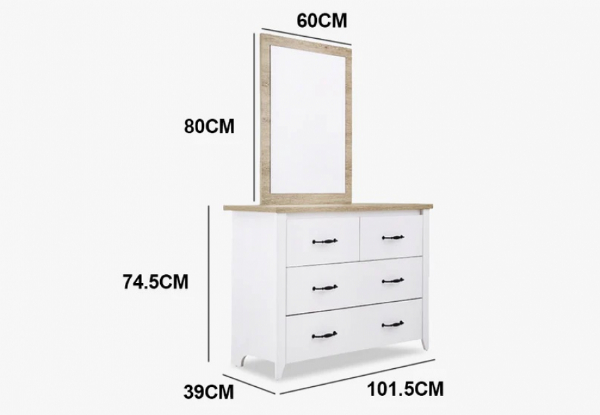 Adelle Country Dressing Chest with Mirror