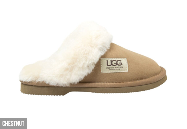 Comfort Me Women’s 'Wombat' Memory Foam Fur Trim UGG Scuffs - Three Colours Available