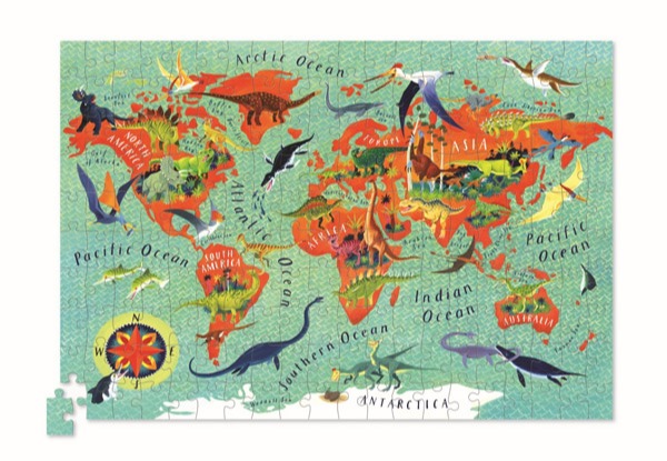 Dinosaur World 200pc Crocodile Creek Puzzle & Poster
