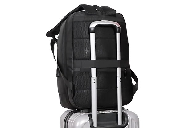 Water-Resistant Expandable Laptop Bag with USB Charging