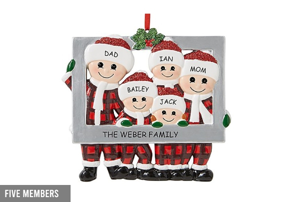Christmas Family Member Photo Frame Pendants - Five Options Available