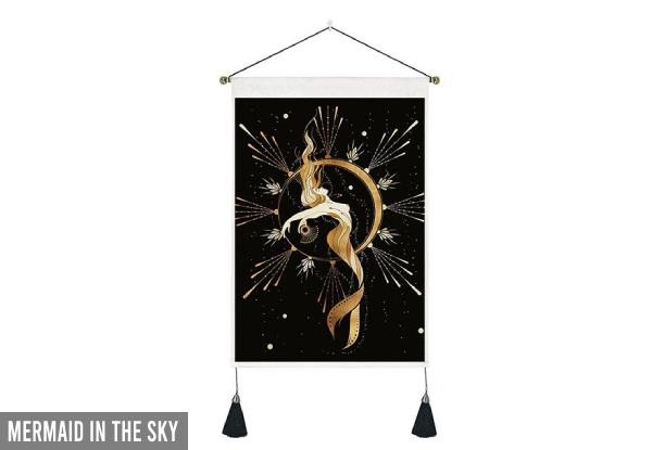 Moon & Girl Hanging Black Picture - Six Styles Available