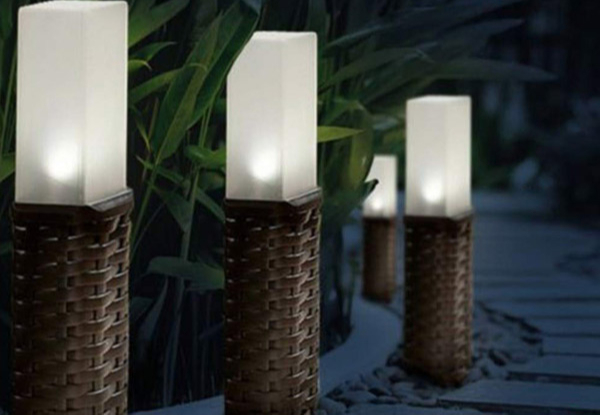One Rattan Solar Garden Light - Option for Two or Four Available